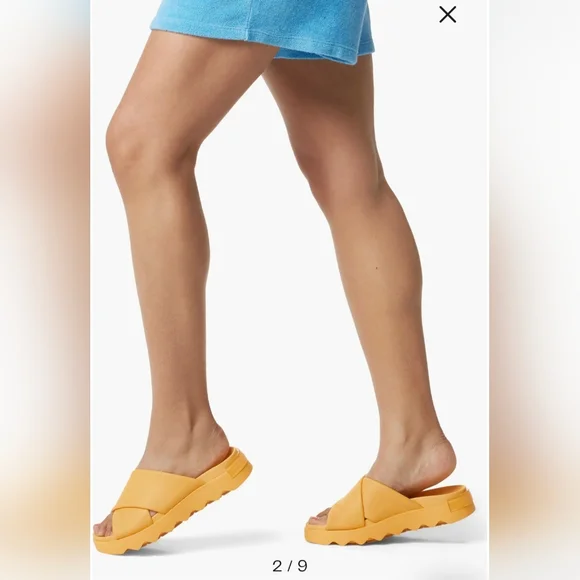 Sorel Women's Vibrant Orange Slide Sandals - Picture 2 of 8